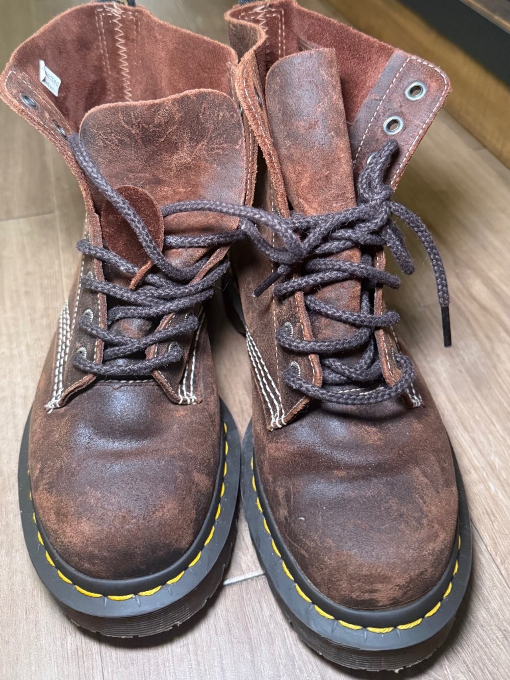 Dr. Martens 1460 Made in England Wax Commander Lace Up Boots